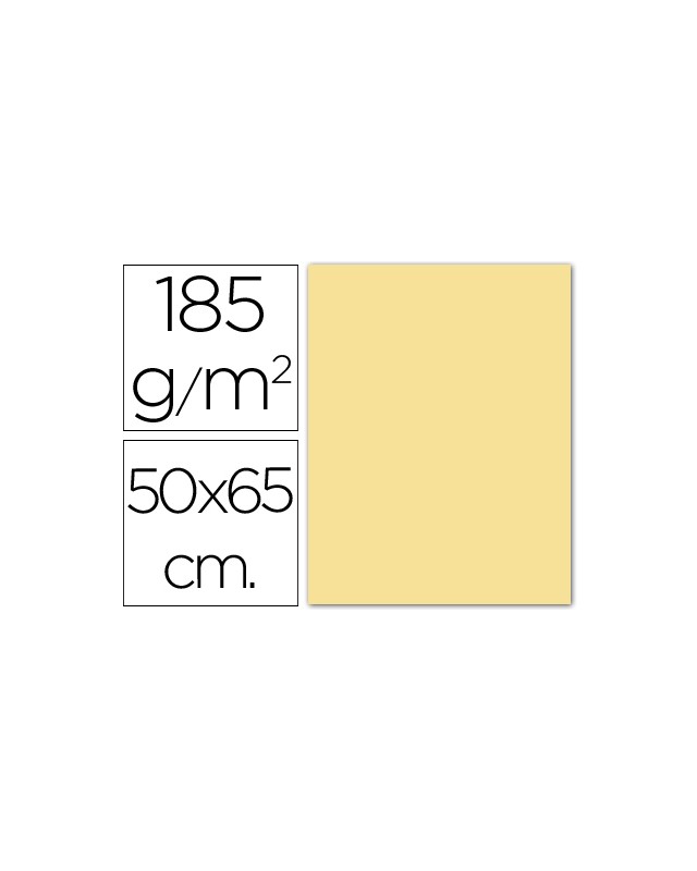 Cartulina guarro crema 50x65 cm 185 gr