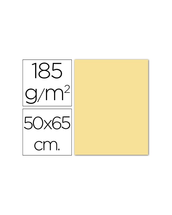 Cartulina guarro crema 50x65 cm 185 gr