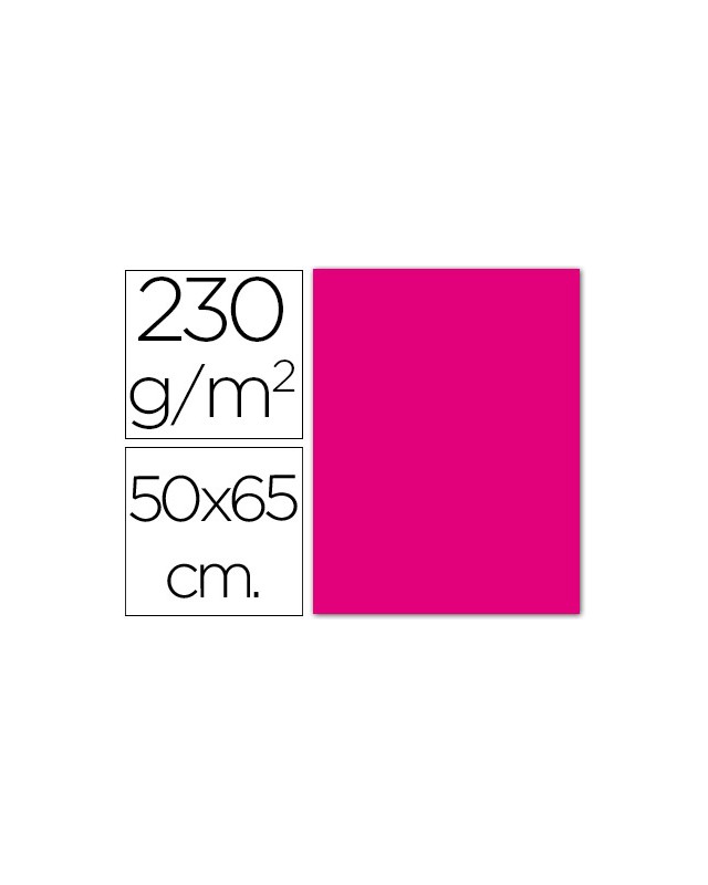 Cartulina fluorescente magenta 50x65 cm 230 gr