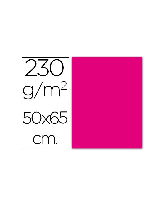 Cartulina fluorescente magenta 50x65 cm 230 gr