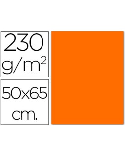 Cartulina fluorescente naranja 50x65 cm 230 gr