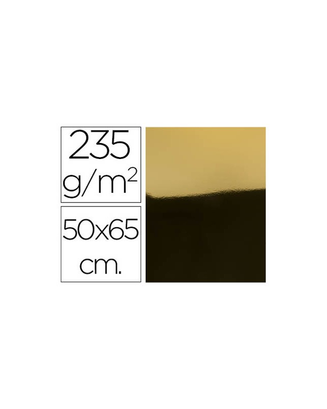 Cartulina liderpapel 50x65 cm 235g/m2 metalizada oro