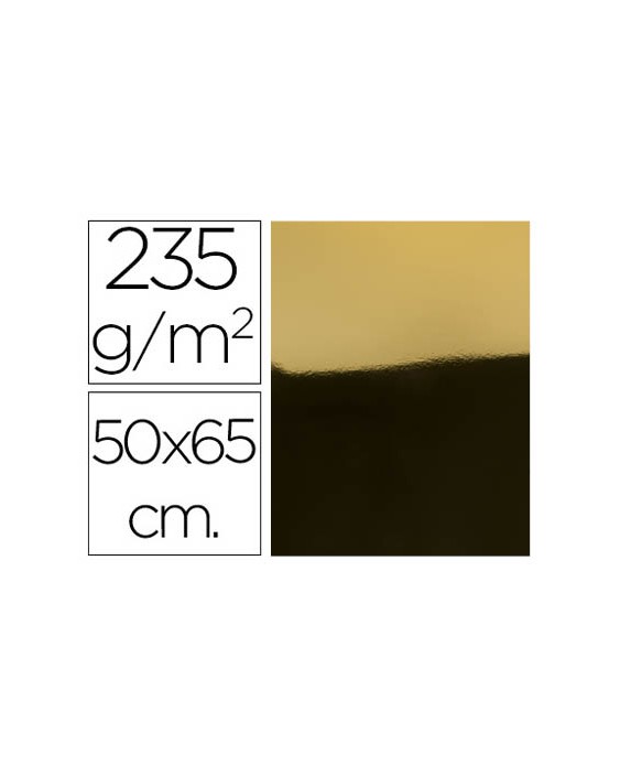 Cartulina liderpapel 50x65 cm 235g/m2 metalizada oro