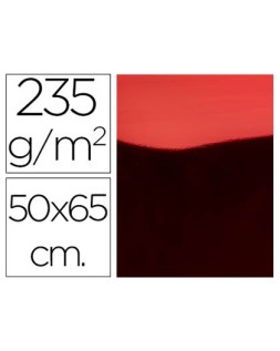 Cartulina liderpapel 50x65 cm 235g/m2 metalizada rojo