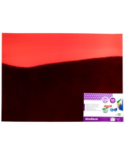 Cartulina liderpapel 50x65 cm 235g/m2 metalizada rojo