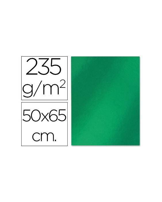 Cartulina liderpapel 50x65 cm 235g/m2 metalizada verde