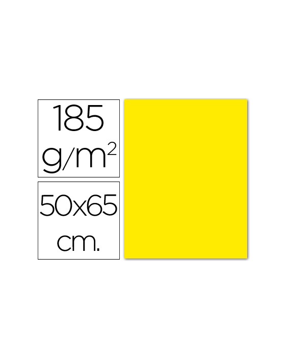 Cartulina guarro amarillo canario 50x65 cm 185 gr