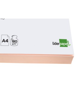 Cartulina liderpapel a4 180g/m2 crema paquete de 100 hojas