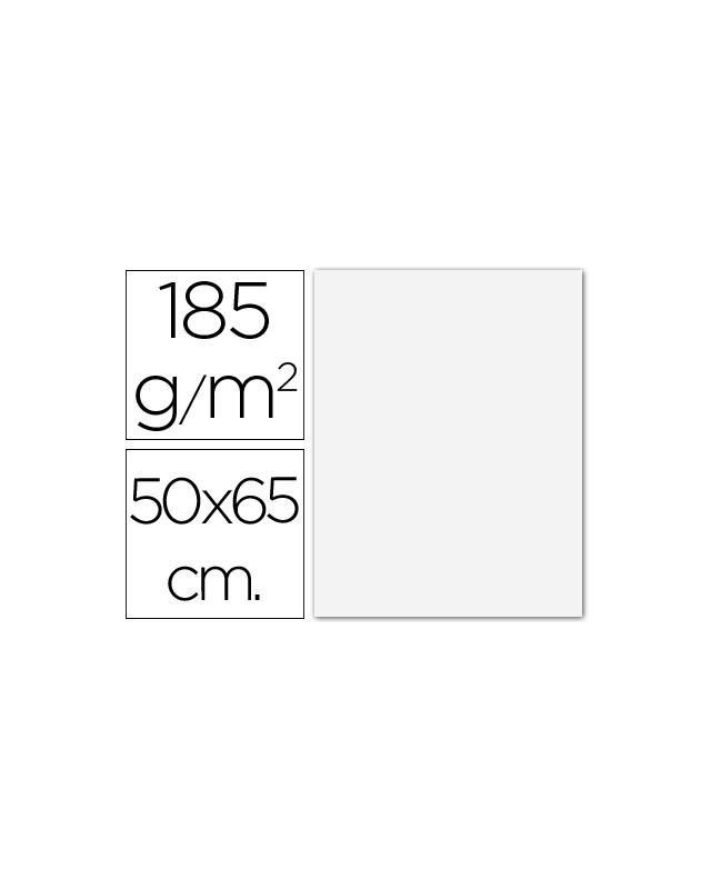 Cartulina guarro blanca 50x65 cm 185 gr