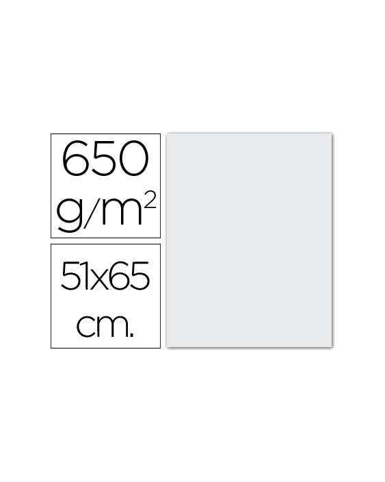 Cartulina extra blanca 650 gr 51x65 cm unidad