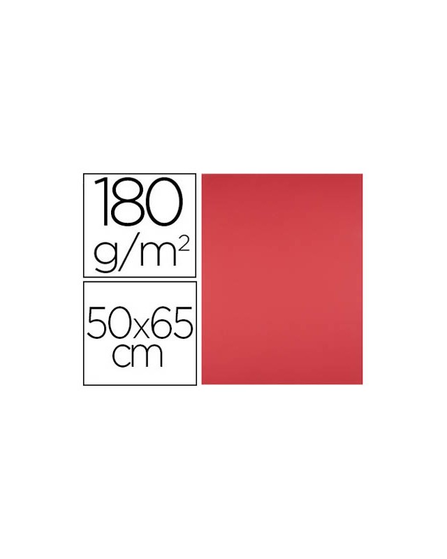 Cartulina liderpapel 50x65 cm 180g/m2 rojo