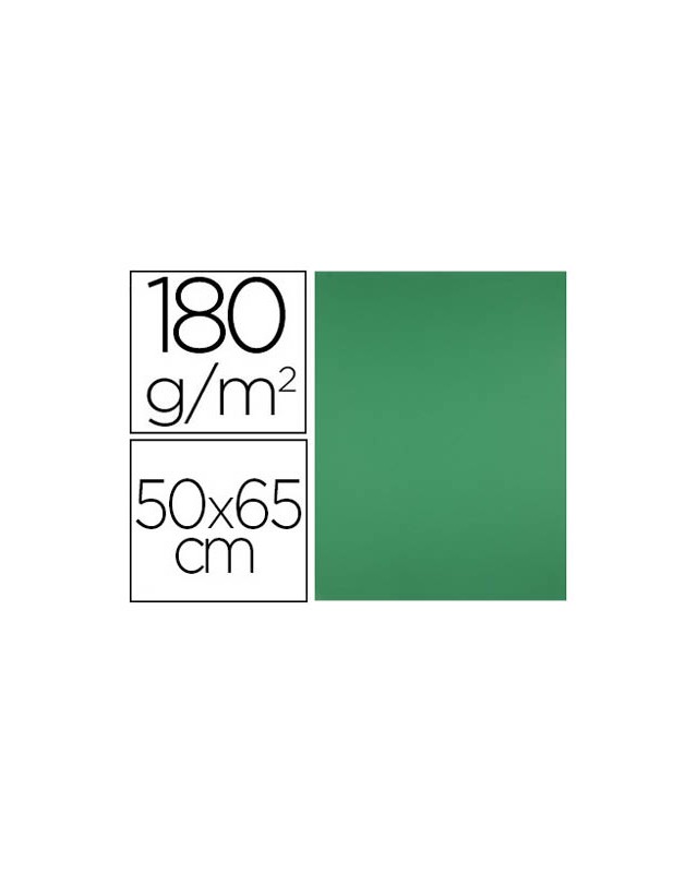 Cartulina liderpapel 50x65 cm verde navidad 180 gr unidad