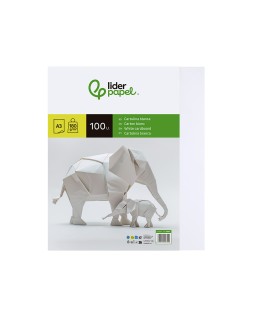 Cartulina liderpapel a3 180g/m2 blanco paquete de 100 hojas