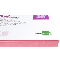 Cartulina liderpapel a3 180g/m2 rosa paquete de 100 hojas