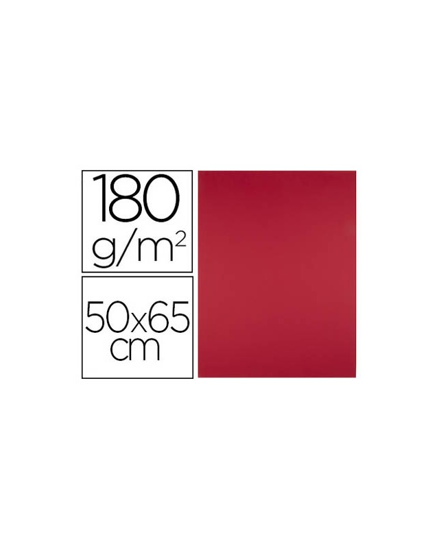 Cartulina liderpapel 50x65 cm 180g/m2 rojo navidad