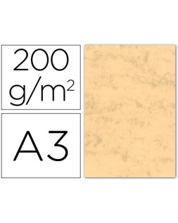 Cartulina marmoleada din a3 200 gr ocre paquete de 100 hojas