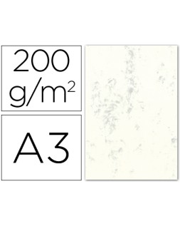 Cartulina marmoleada din a3 200 gr crema claro paquete de 100 hojas