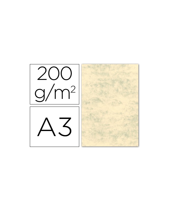 Cartulina marmoleada din a3 200 gr gris paquete de 100 hojas