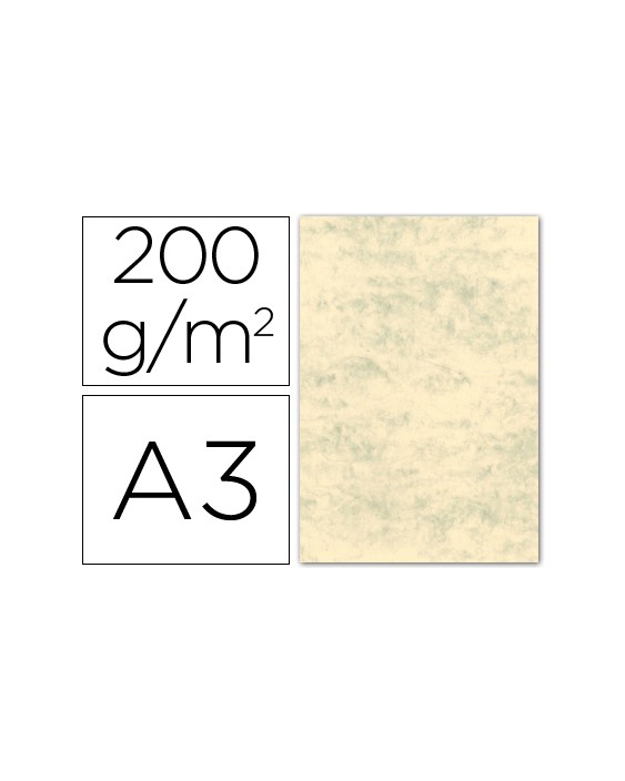 Cartulina marmoleada din a3 200 gr gris paquete de 100 hojas