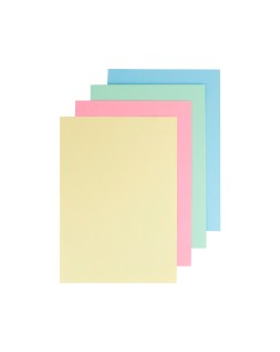 Cartulina liderpapel a4 180g/m2 4 colores surtidos paquete de 100 hojas