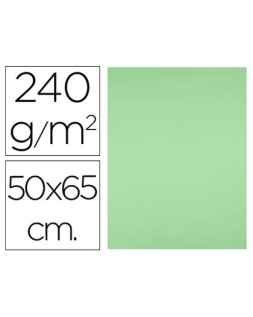 Cartulina liderpapel 50x65 cm 240g/m2 verde pistacho