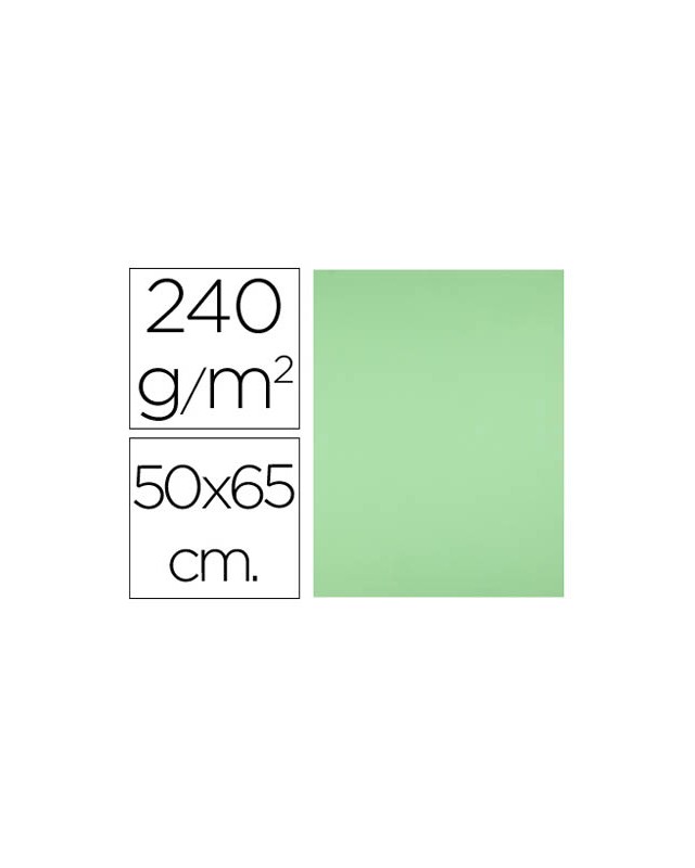 Cartulina liderpapel 50x65 cm 240g/m2 verde pistacho