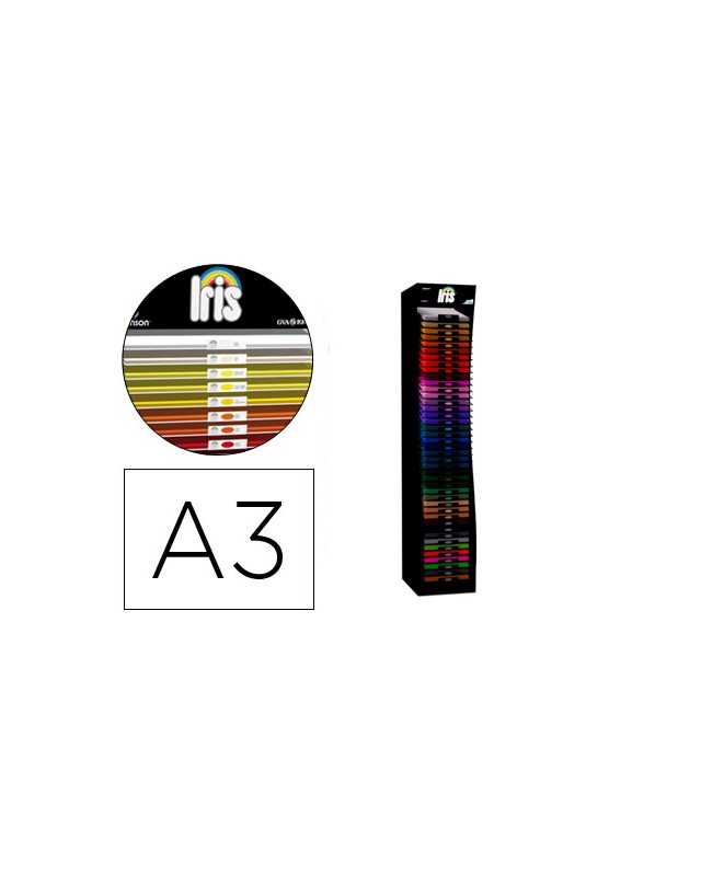 Cartulina guarro a-3 29,7x42 cm contenido "c" colores surtidos 185 grs