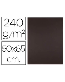 Cartulina liderpapel 50x65 cm marron oscuro 240 gr unidad
