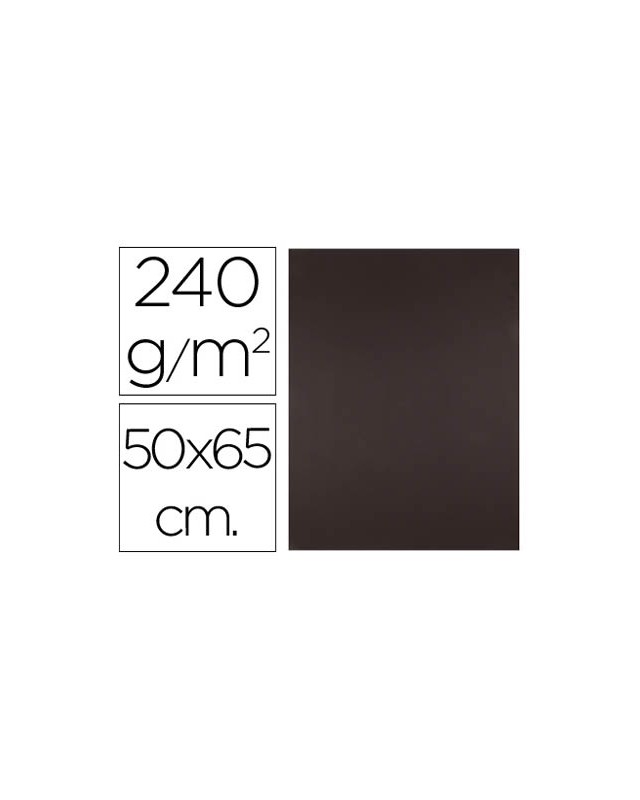 Cartulina liderpapel 50x65 cm marron oscuro 240 gr unidad