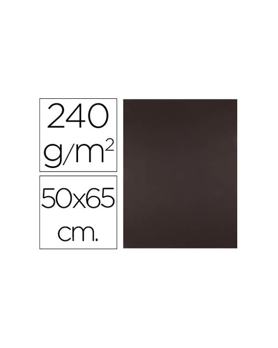 Cartulina liderpapel 50x65 cm marron oscuro 240 gr unidad
