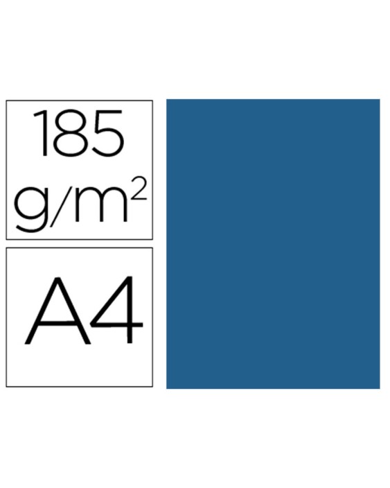 Cartulina guarro din a4 azul mar 185 gr paquete 50 hojas