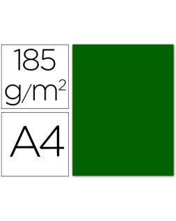 Cartulina guarro din a4 verde billar 185 gr paquete 50 hojas