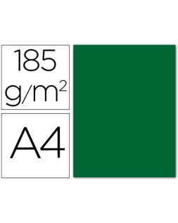 Cartulina guarro din a4 verde abeto 185 gr paquete 50 hojas