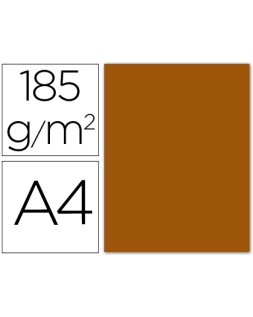 Cartulina guarro din a4 marron chocolate 185 gr paquete 50 hojas