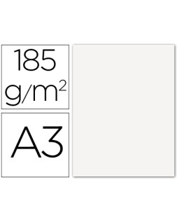 Cartulina guarro din a3 blanco 185 gr paquete 50 hojas