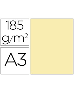 Cartulina guarro din a3 crema 185 gr paquete 50 hojas