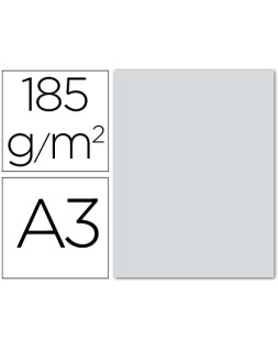 Cartulina guarro din a3 gris plomo 185 gr paquete 50 hojas