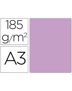 Cartulina guarro din a3 lila 185 gr paquete 50 hojas