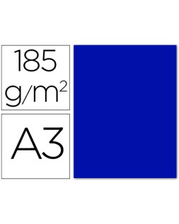 Cartulina guarro din a3 azul ultramar 185 gr paquete 50 hojas