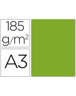 Cartulina guarro din a3 verde amazona 185 gr paquete 50 hojas