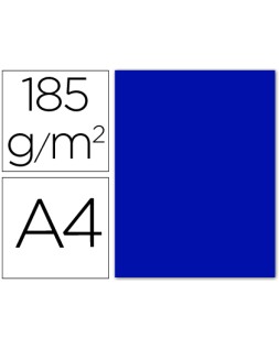 Cartulina guarro din a4 azul ultramar 185 gr paquete 50 hojas