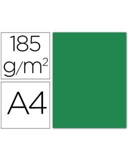 Cartulina guarro din a4 verde amazona 185 gr paquete 50 hojas