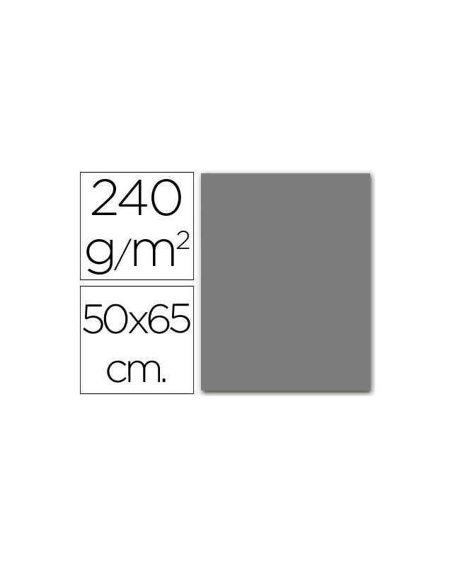 Cartulina liderpapel 50x65 cm gris 240 gr unidad