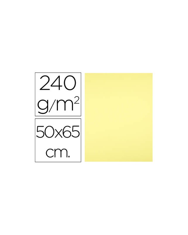 Cartulina liderpapel 50x65 cm 240 g/m2 amarillo medio