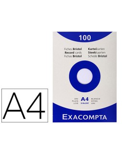 Cartulina exacompta din a4 blanca 205 gr paquete de 100 unidades
