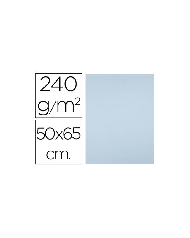 Cartulina liderpapel 50x65 cm 240g/m2 azul paquete de 25 hojas