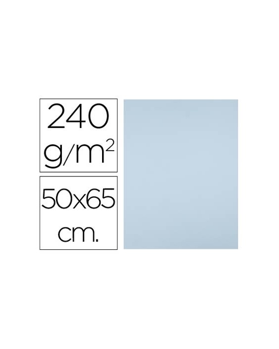 Cartulina liderpapel 50x65 cm 240g/m2 azul paquete de 25 hojas
