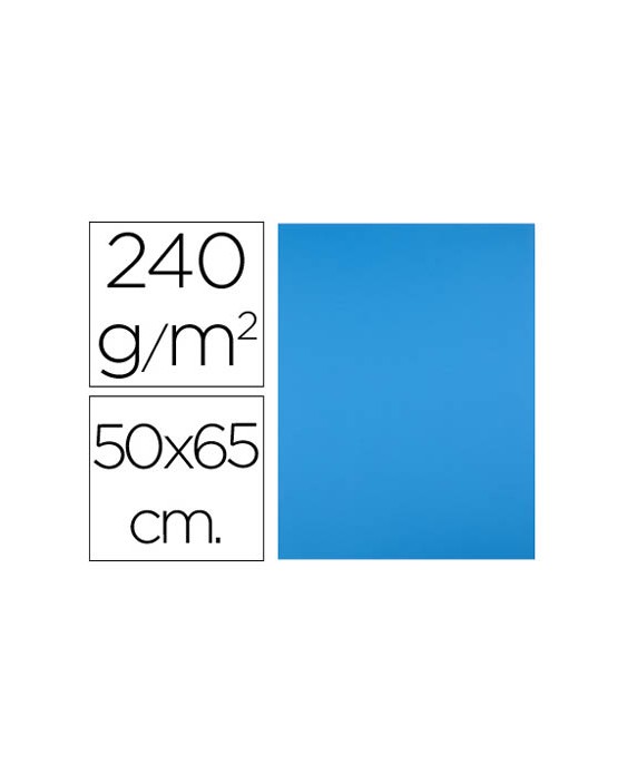 Cartulina liderpapel 50x65 cm 240g/m2 azul turquesa paquete de 25 hojas