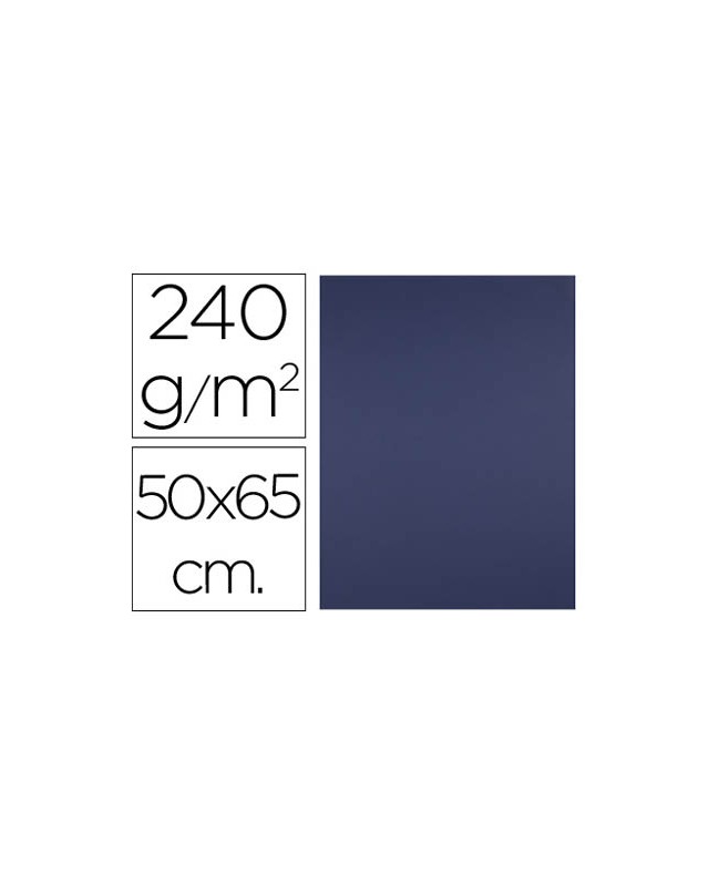 Cartulina liderpapel 50x65 cm 240g/m2 azul zafiro paquete de 25 hojas