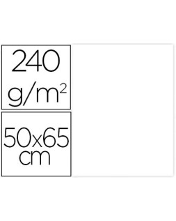 Cartulina liderpapel 50x65 cm 240g/m2 blanco paquete de 25 hojas
